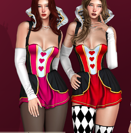 ❤️❤️ Queen of Hearts costume Halloween 2026 – free content❤️❤️ - Sims 4 Adult